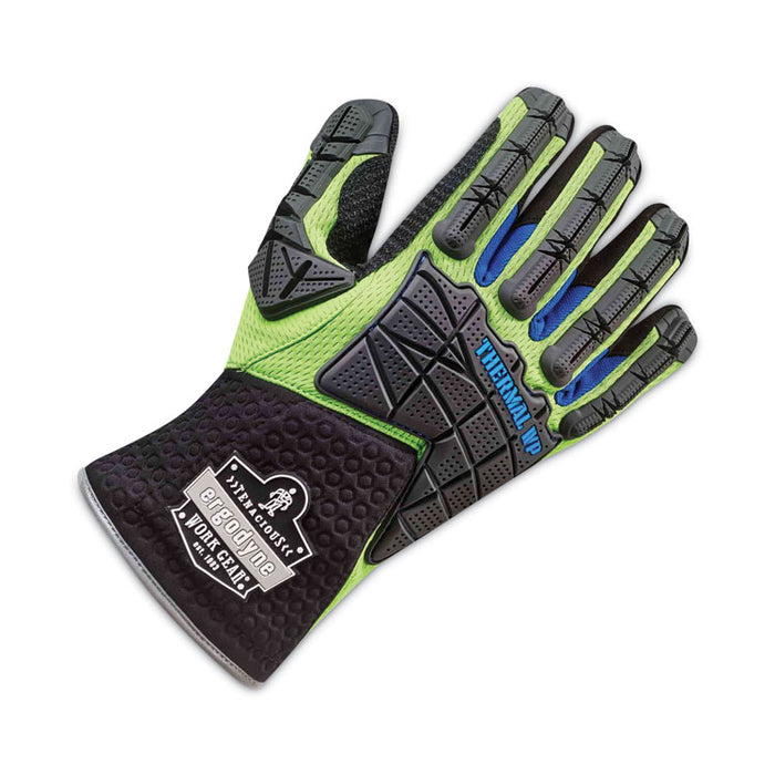 ProFlex 925WP Performance Dorsal Impact-Reducing Thermal Waterproof Gloves, EN388: 3323XP, Medium, Black/Lime, Pair