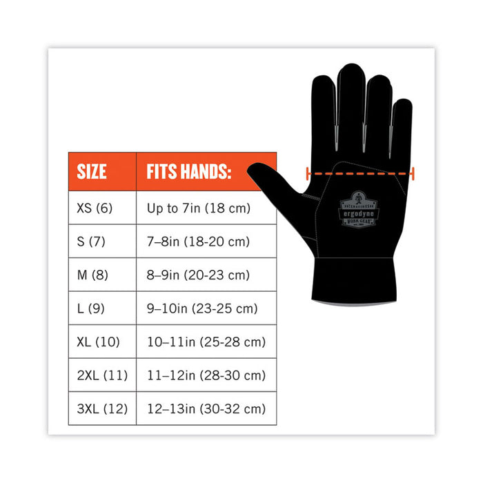 ProFlex 812CR6 ANSI A6 Utility and CR Gloves, EN388: 2543E, 9" Long, Small, Black, Pair