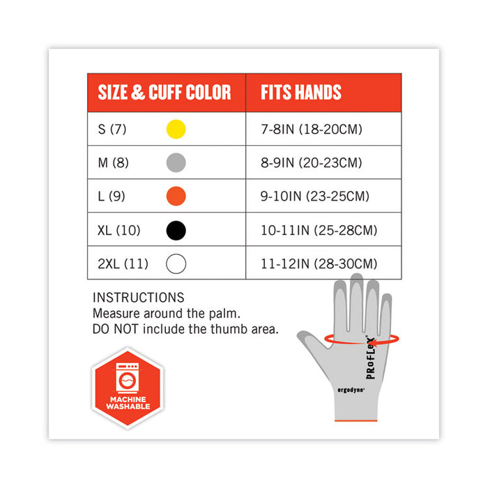 ProFlex 7030 ANSI A3 PU Coated CR Gloves, EN388: 4X42C, 9" Long, Small, Gray, 12 Pairs