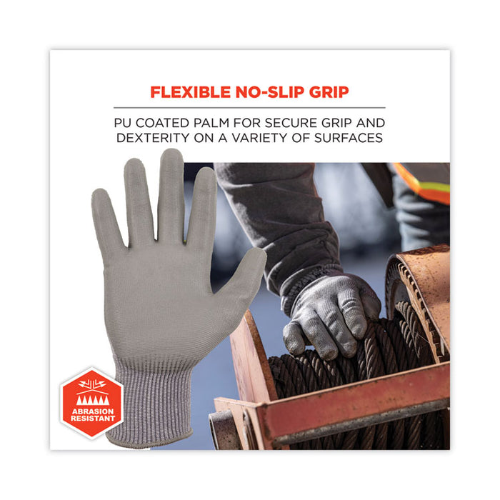 ProFlex 7024 ANSI A2 PU Coated CR Gloves, EN388: 4X42B, 9" Long, X-Large, Gray, 12 Pairs