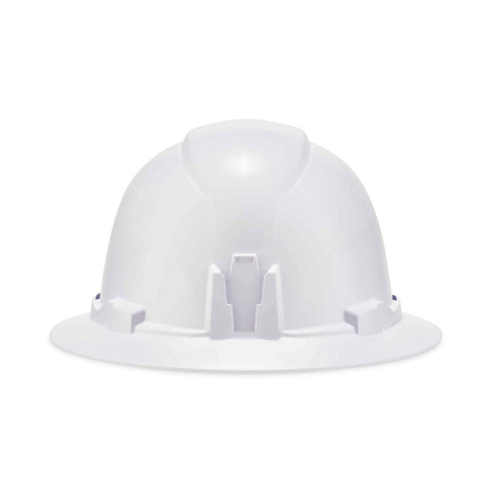 Skullerz 8971 Class E Hard Hat Full Brim, 4-Point Ratchet Suspension, One Size Fits Most (6.5 to 8), White