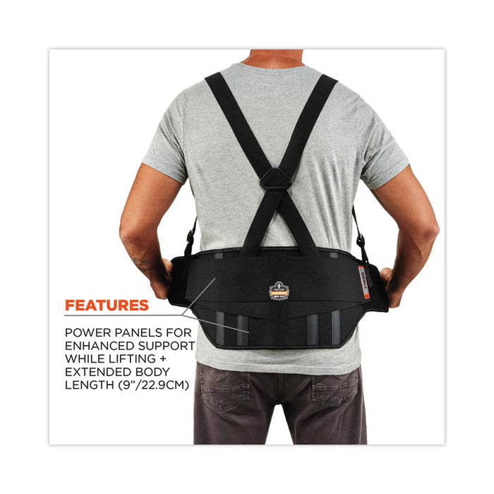ProFlex 1600 Standard Elastic Back Support Brace, Medium, 30" to 34" Waist, Black