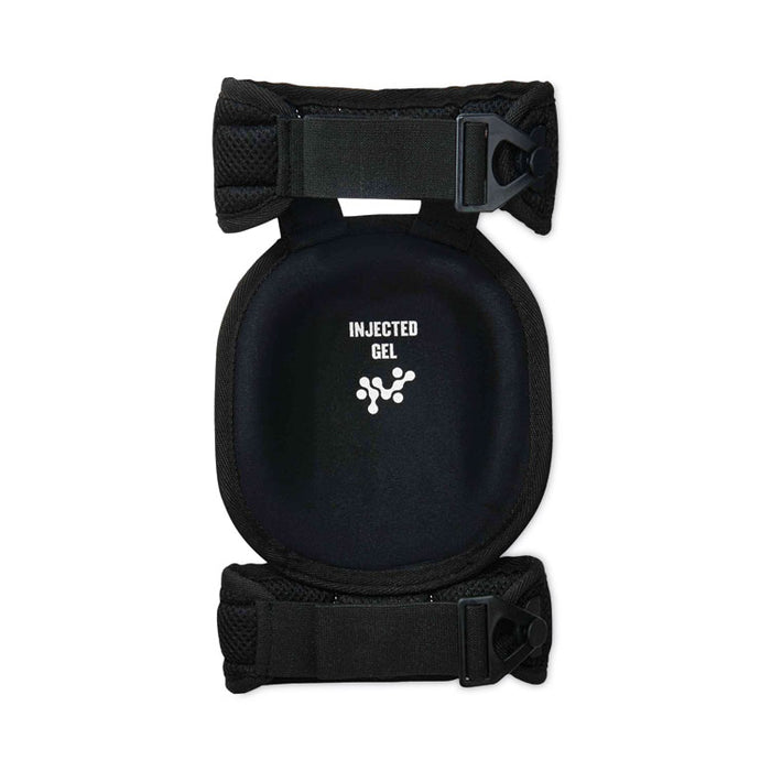 ProFlex 344 Injected Gel Knee Pads With Comfort Straps, Short Cap, Buckle Closure, Black, Pair
