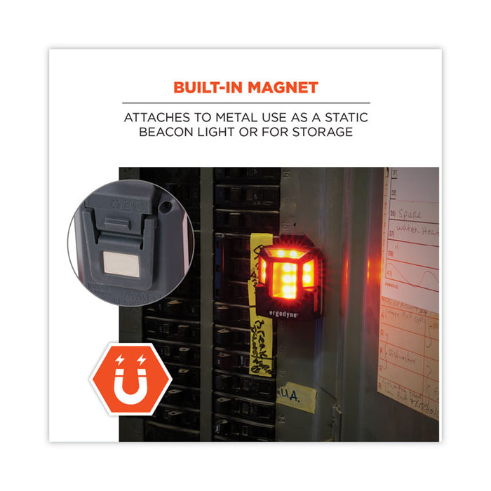 Skullerz 8993 Hard Hat Safety Light, 1.5 x 3 x 1.5, Black