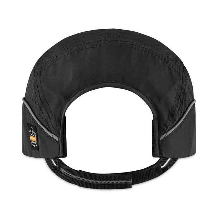 Skullerz 8955 Lightweight Bump Cap Hat, Micro Front Brim, XXX-Small to Large (Up to 7.5), 0.01" Insert, Black