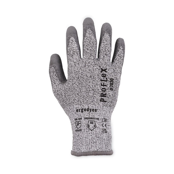 ProFlex 7030 ANSI A3 PU Coated CR Gloves, EN388: 4X42C, 9" Long, X-Large, Gray, 12 Pairs