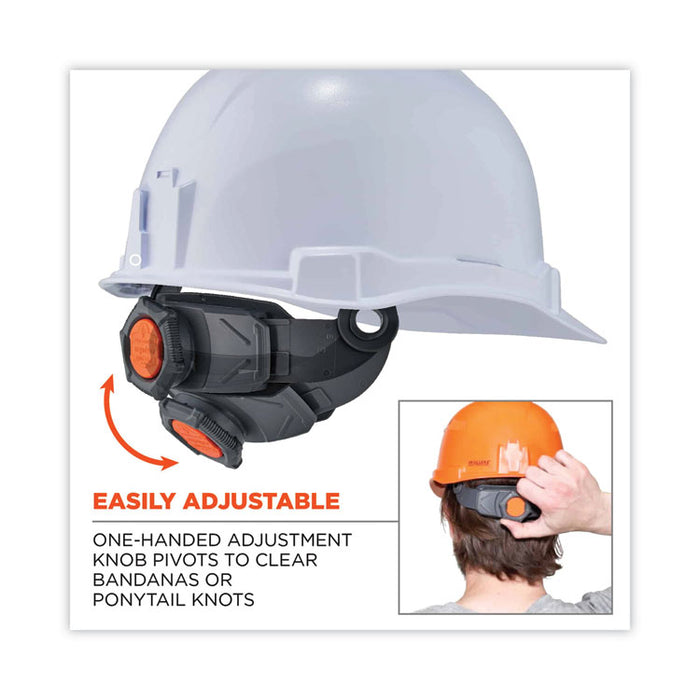 Skullerz 8971LED Class E Hard Hat Full Brim with LED Light, 4-Point Ratchet Suspension, One Size Fits Most (6.5 to 8), White