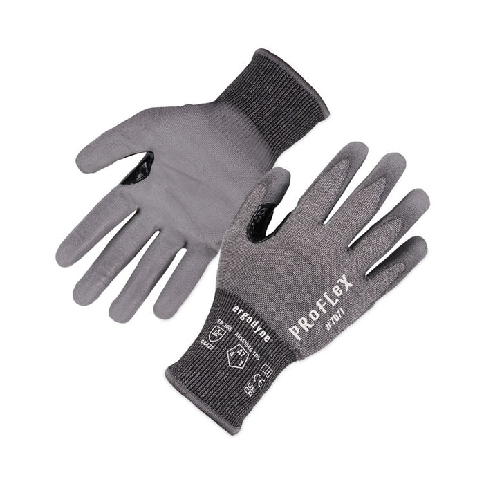 ProFlex 7071 ANSI A7 PU Coated CR Gloves, EN388: 4X42F, 9" Long, XX-Large, Gray, Pair