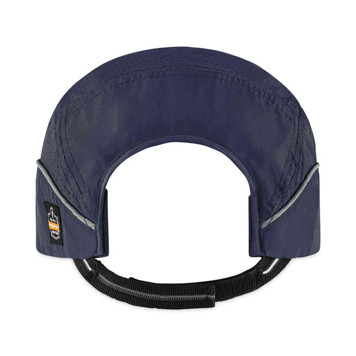 Skullerz 8955 Lightweight Bump Cap Hat, Short Front Brim, XXX-Small to Large (Up to 7.5), 0.01" Insert, Navy