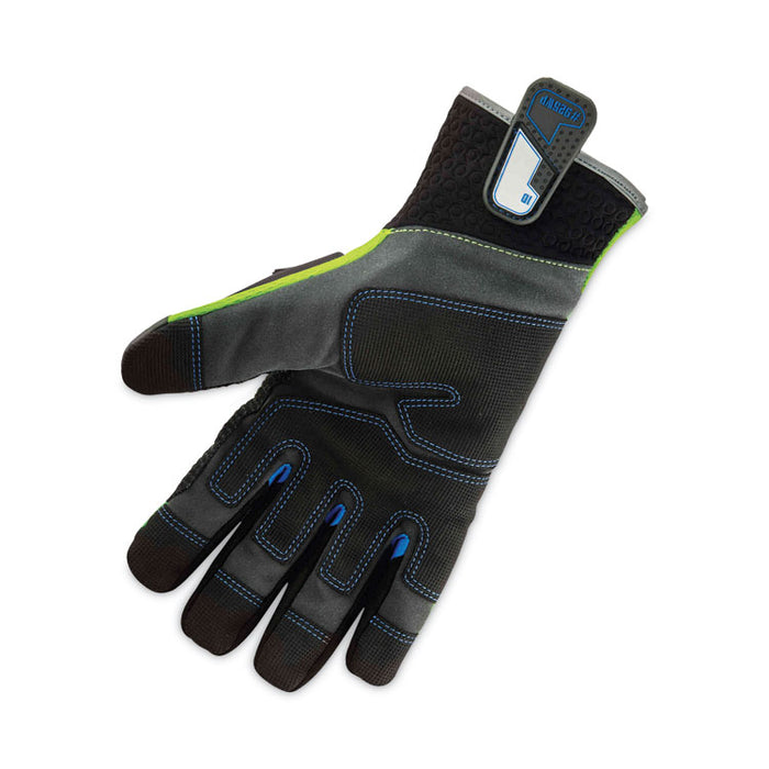 ProFlex 925WP Performance Dorsal Impact-Reducing Thermal Waterproof Gloves, EN388: 3323XP, XX-Large, Black/Lime, Pair