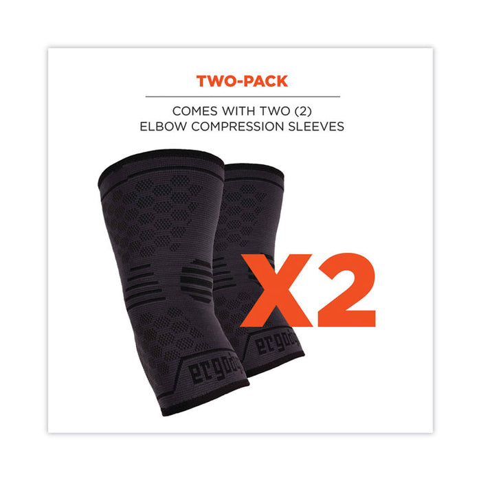 ProFlex 651 Elbow Compression Sleeve, Large, Gray/Black