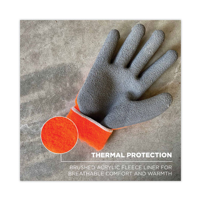 ProFlex 7401-CASE Coated Lightweight Winter Gloves, EN388: 2131X, 9" Long, Large, Orange, 144 Pairs/Carton