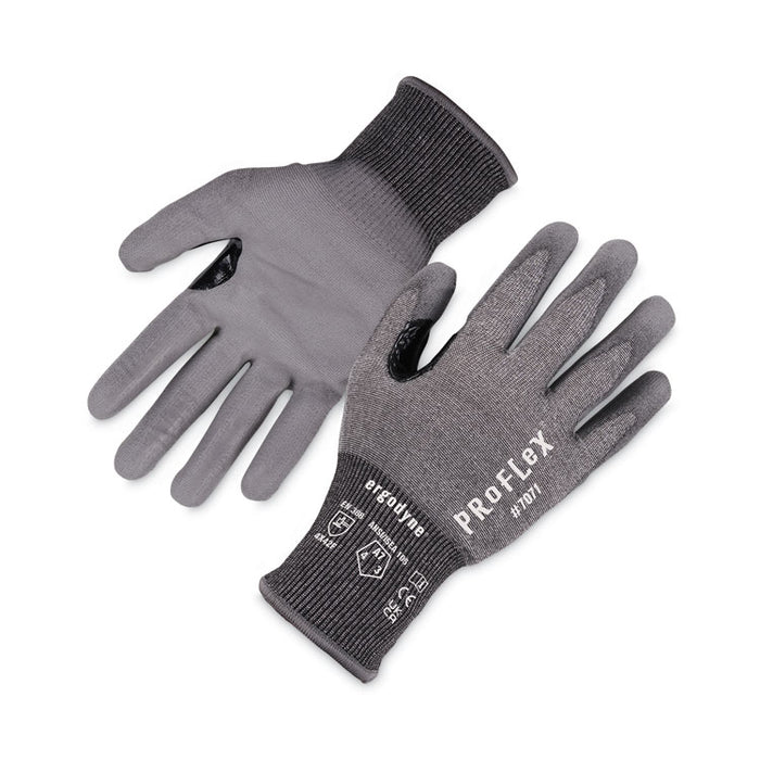 ProFlex 7071 ANSI A7 PU Coated CR Gloves, EN388: 4X42F, 9" Long, XX-Large, Gray, 12 Pairs