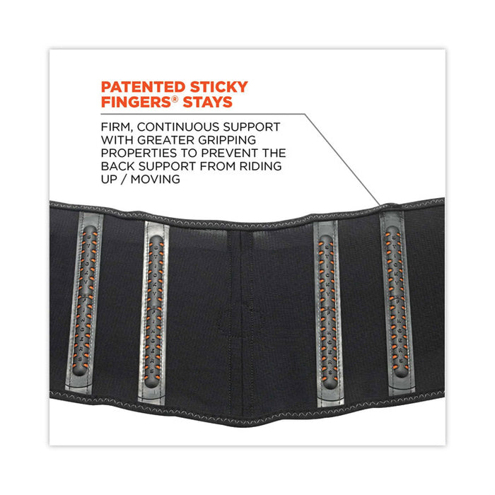 ProFlex 1100SF Standard Spandex Back Support Brace, X-Large, 38" to 42" Waist, Black