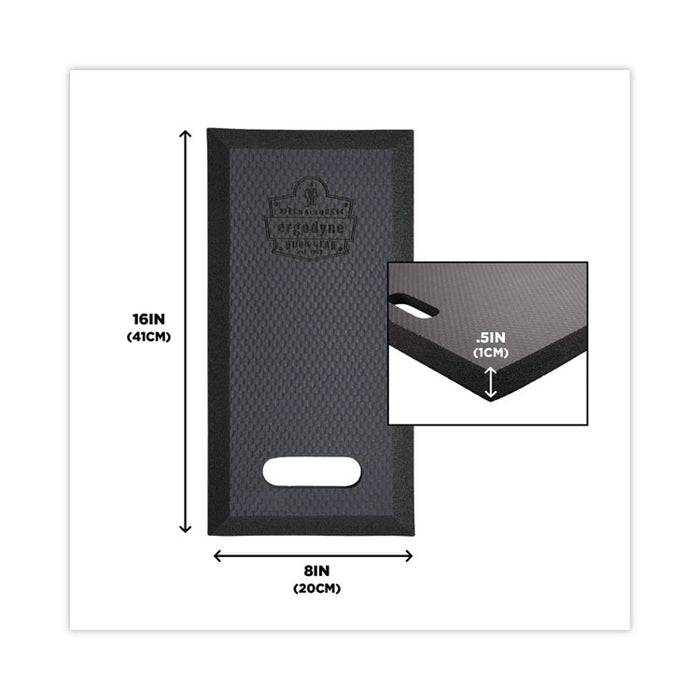 ProFlex 376 Small Foam Kneeling Pad, 0.5", Small, Black
