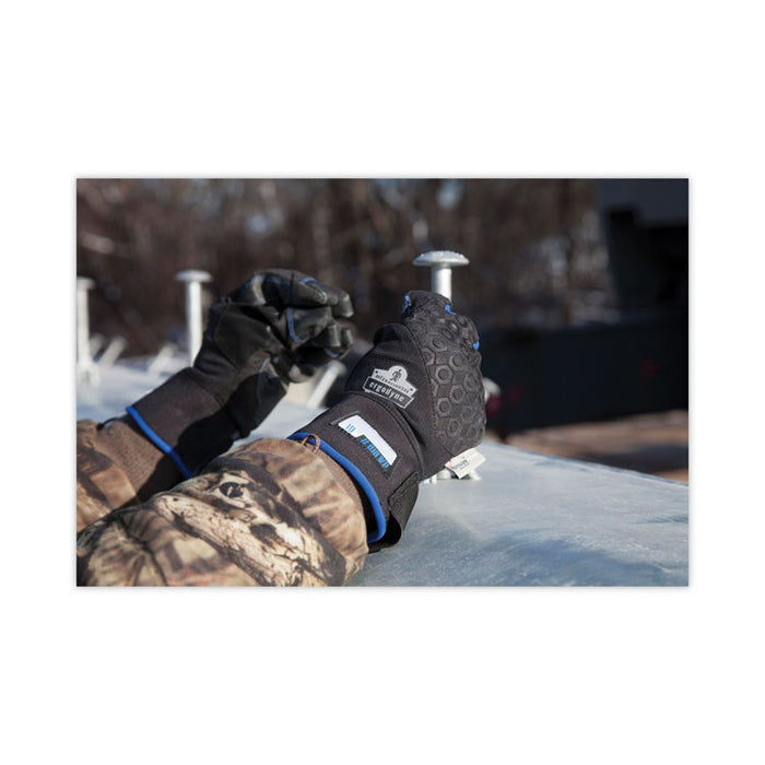 ProFlex 818WP Thermal WP Gloves with Tena-Grip, EN388: 3423X, 9" Long, Medium, Black, Pair