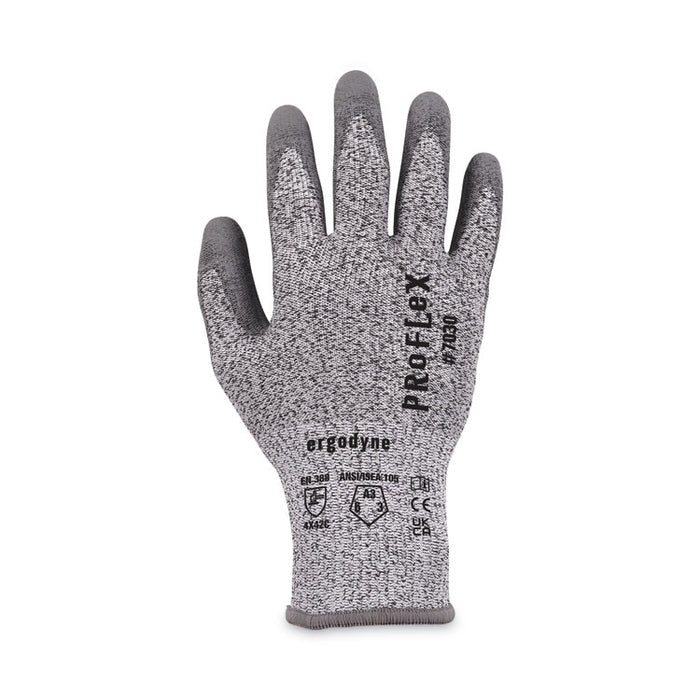 ProFlex 7030 ANSI A3 PU Coated CR Gloves, EN388: 4X42C, 9" Long, XX-Large, Gray, 12 Pairs