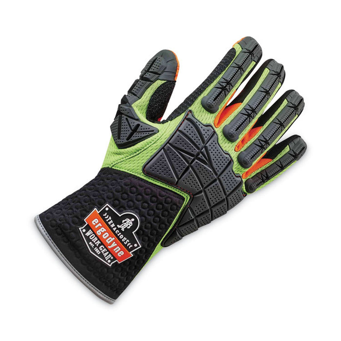 ProFlex 925F(x) Standard Dorsal Impact-Reducing Gloves, EN388: 4121XP, Small, Black/Lime, Pair