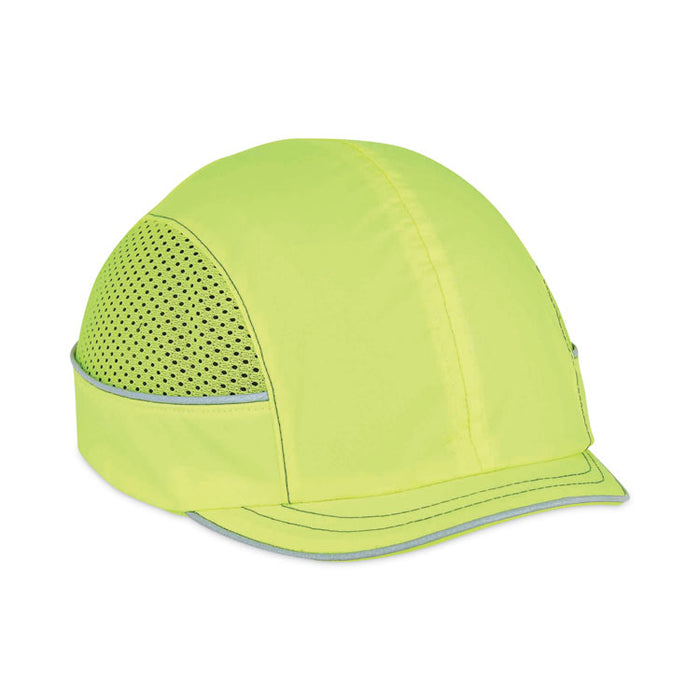 Skullerz 8950 Bump Cap, Micro Front Brim, XXX-Small to Large (Up to 7.5), 0.01" Insert, Lime