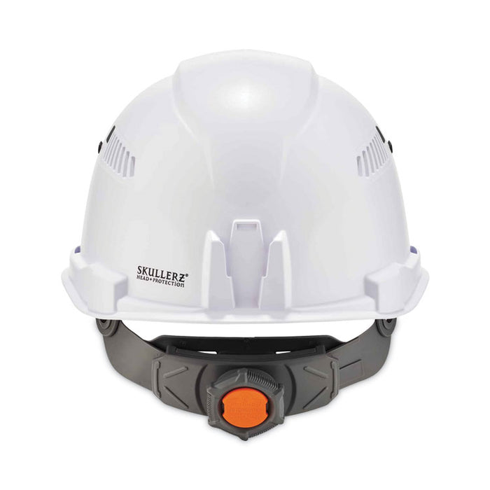 Skullerz 8972 Class C Hard Hat Cap Style, Vented, 4-Point Standard Ratchet Suspension, One Size Fits Most (6.5 to 8), White