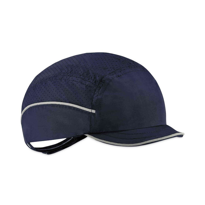 Skullerz 8955 Lightweight Bump Cap Hat, Micro Front Brim, XXX-Small to Large (Up to 7.5), 0.01" Insert, Navy
