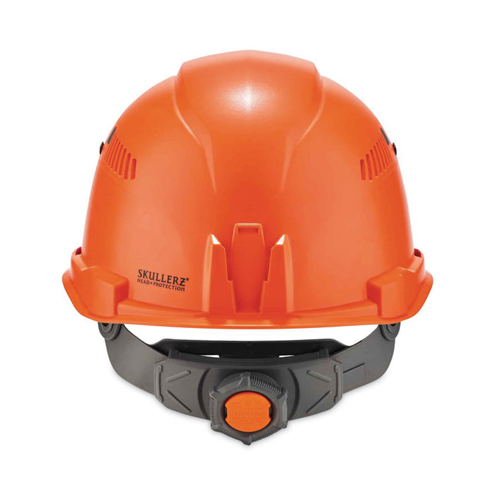 Skullerz 8972 Class C Hard Hat Cap Style, Vented, 4-Point Standard Ratchet Suspension, One Size Fits Most (6.5 to 8), Orange