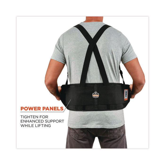 ProFlex 1650 Economy Elastic Back Support Brace, 4X-Large, 52" to 58" Waist, Black