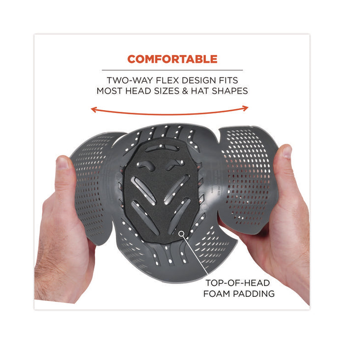 Skullerz 8945F(x) Universal Bump Cap Insert - Extra Venting, 0.06" Thick, Charcoal Gray