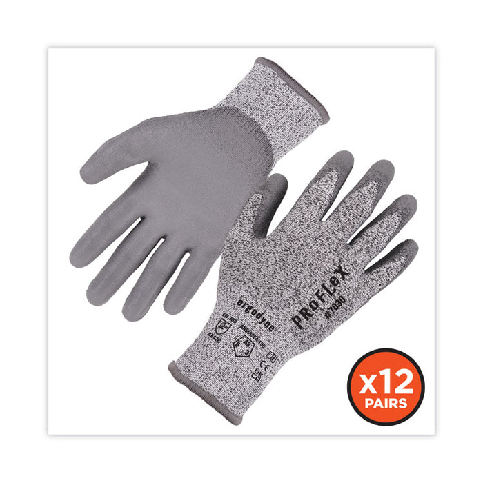 ProFlex 7030 ANSI A3 PU Coated CR Gloves, EN388: 4X42C, 9" Long, X-Large, Gray, 12 Pairs