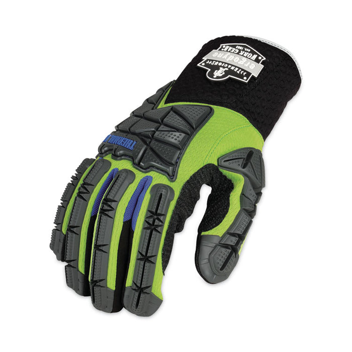 ProFlex 925WP Performance Dorsal Impact-Reducing Thermal Waterproof Gloves, EN388: 3323XP, Large, Black/Lime, Pair