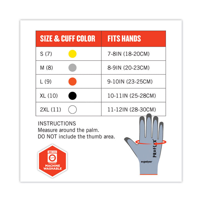 ProFlex 7025 ANSI A2 PU Coated CR Gloves, EN388: 2X42B, 9" Long, X-Large, Blue, 12 Pairs