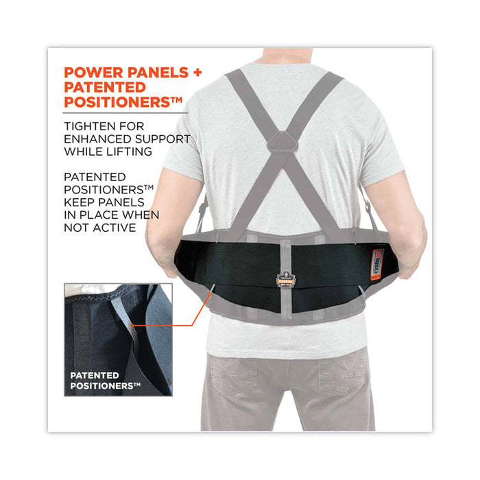 ProFlex 2000SF High-Performance Spandex Back Support Brace, 3X-Large, 46" to 52" Waist, Black