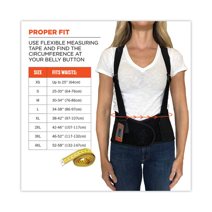ProFlex 1100SF Standard Spandex Back Support Brace, 2X-Large, 42" to 46" Waist, Black