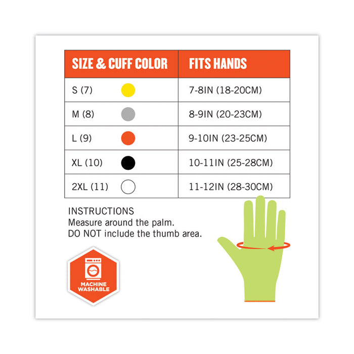 ProFlex 7040 ANSI A4 CR Food Grade Gloves, EN388: 2X4XD, Reversible, 10" Long, Small, Lime, 144 Pairs/Carton