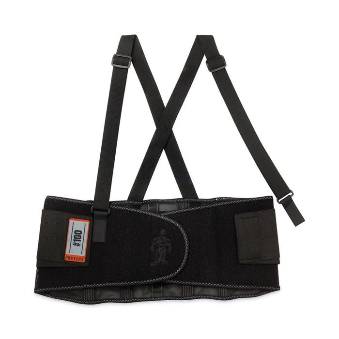 ProFlex 100 Economy Spandex Back Support Brace, X-Small, 20" to 25" Waist, Black