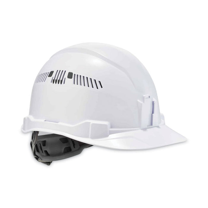 Skullerz 8972 Class C Hard Hat Cap Style, Vented, 4-Point Standard Ratchet Suspension, One Size Fits Most (6.5 to 8), White