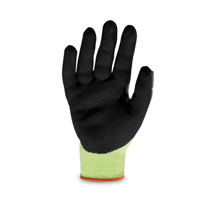 ProFlex 7141 ANSI A4 DIR Nitrile-Coated CR Gloves, EN388: 4X42DP, 9" Long, XX-Large, Lime, Pair