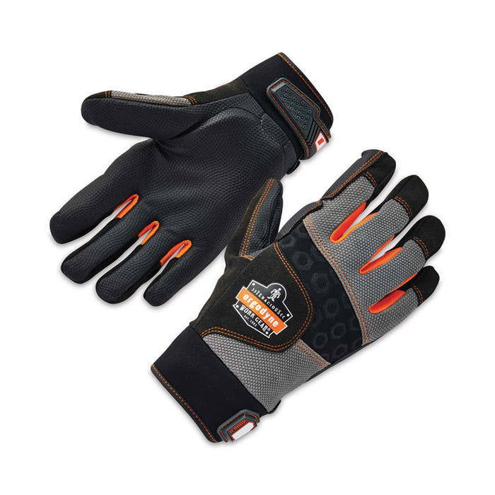 ProFlex 9002 Certified Full-Finger Anti-Vibration Gloves, EN388: 2121X, Large, Black, Pair