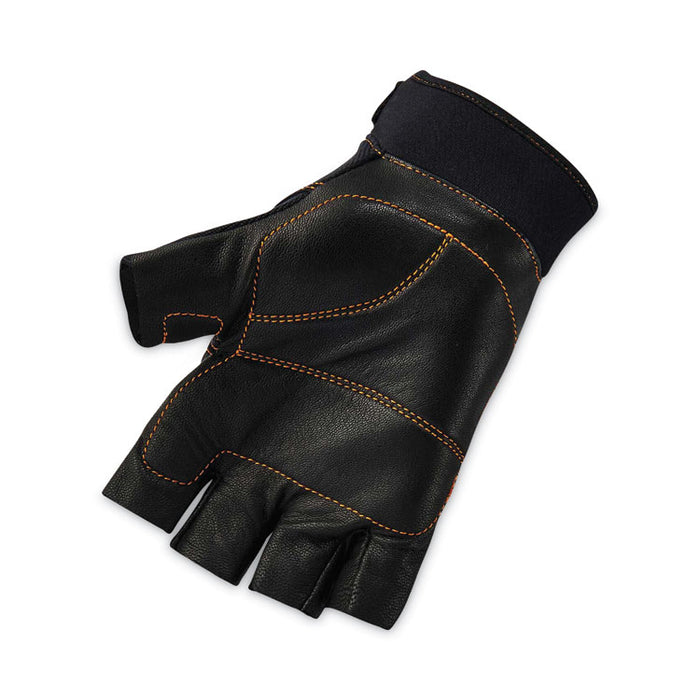 ProFlex 901 Half-Finger Leather Impact Gloves, EN388: 3122X, Medium, Black, Pair