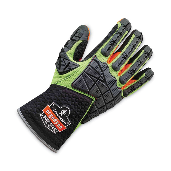 ProFlex 925F(x) Standard Dorsal Impact-Reducing Gloves, EN388: 4121XP, Medium, Black/Lime, Pair