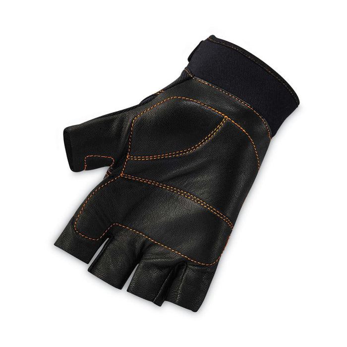 ProFlex 901 Half-Finger Leather Impact Gloves, EN388: 3122X, XX-Large, Black, Pair