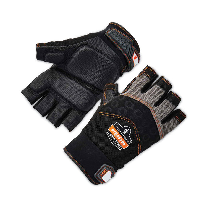 ProFlex 900 Half-Finger Impact Gloves, EN388: 1121X, Medium, Black, Pair