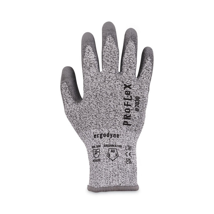 ProFlex 7030 ANSI A3 PU Coated CR Gloves, EN388: 4X42C, 9" Long, Medium, Gray, Pair