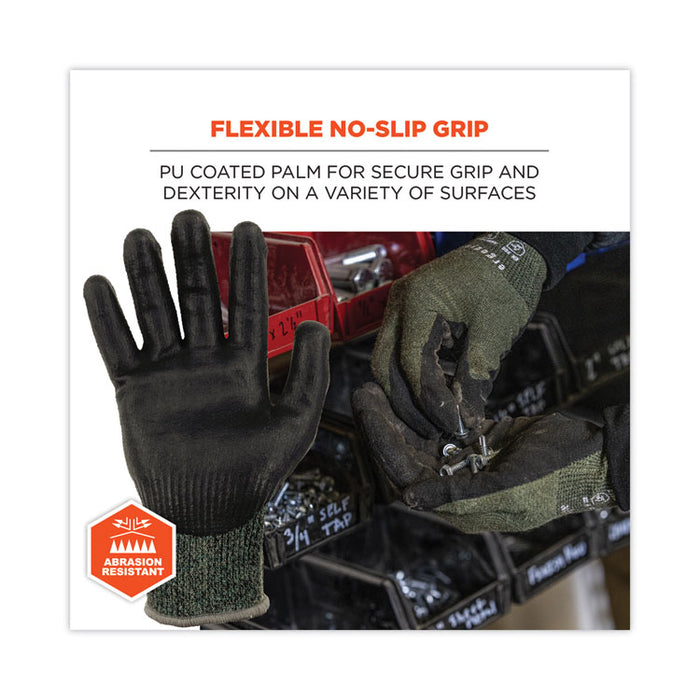 ProFlex 7070 ANSI A7 Nitrile Coated CR Gloves, EN388: 4X42F, 9" Long, Small, Green, Pair