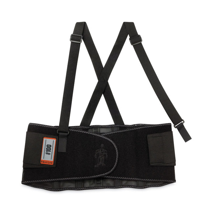 ProFlex 100 Economy Spandex Back Support Brace, Small, 25" to 30" Waist, Black