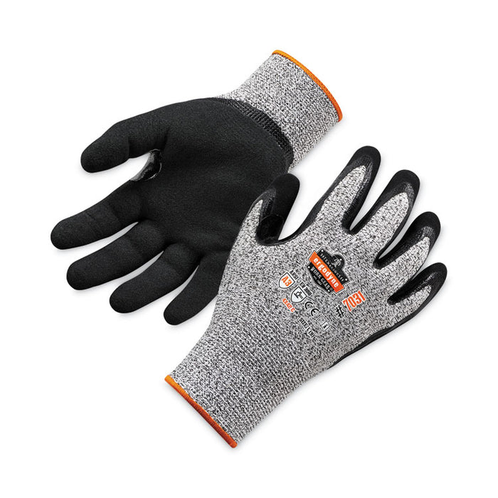ProFlex 7031 ANSI A3 Nitrile-Coated CR Gloves, EN388: 4X42C, 10" Long, Large, Gray, 144 Pairs/Carton