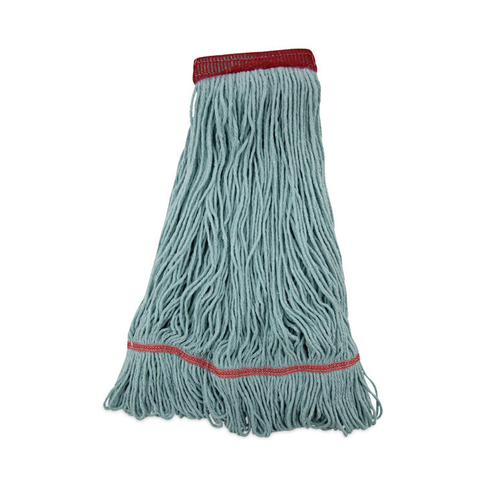 EchoMop with Looped-End Wet Head, Cotton/Rayon/Synthetic, Large, Blue, 12/Carton