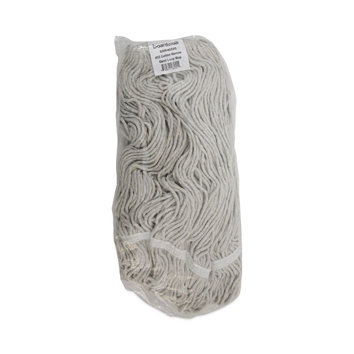Mop Head, Loop Web/Tailband, Value Standard, Cotton, #32, White, 12/Carton