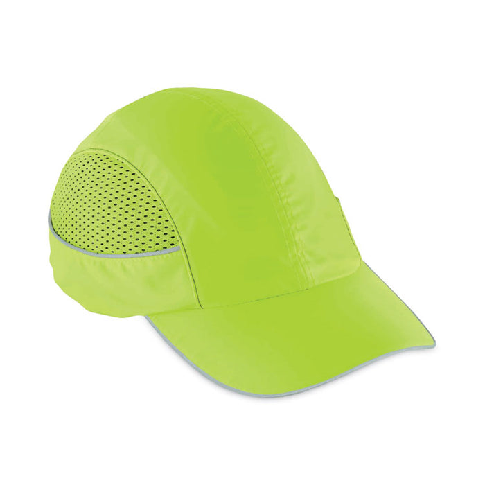 Skullerz 8960 Bump Cap with LED Lighting, Long Front Brim, XXX-Small to Large (Up to 7.5), 0.01" Insert, Lime Green