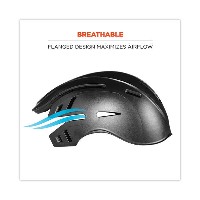 Skullerz 8960 Bump Cap with LED Lighting, Short Front Brim, XXX-Small to Large (Up to 7.5), 0.01" Insert, Lime Green